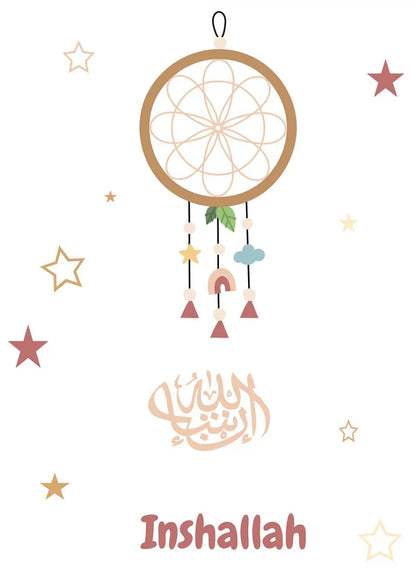 Islamic Nursery Wall Decor Canvas